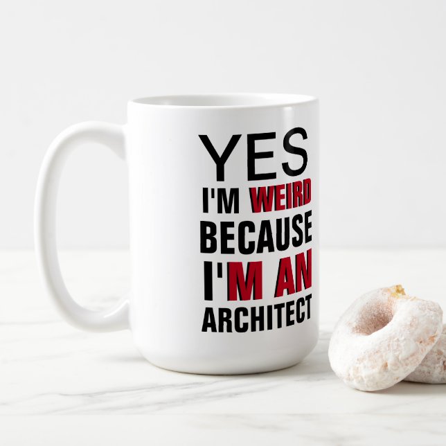 Ich bin Architekt Kaffeetasse (Mit Donut)