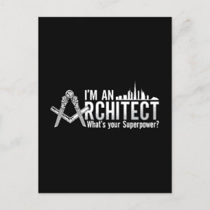 Ich bin Architekten-Jobarchitektur Feiertagspostkarte