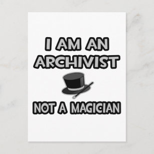 Ich bin Archivar ... Nicht ein Magier Postkarte