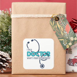 Ich bin Arzt Quadratischer Aufkleber