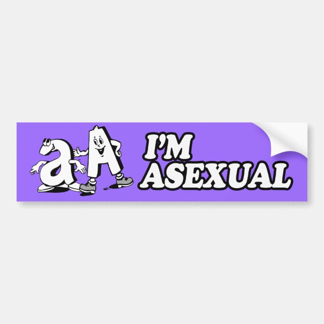 ICH BIN ASEXUAL -.png Autoaufkleber (Vorne)