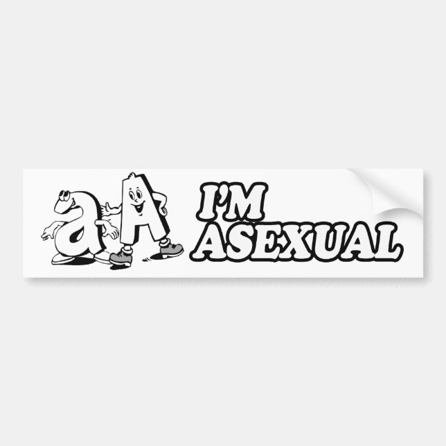 ICH BIN ASEXUAL -.png Autoaufkleber (Vorne)