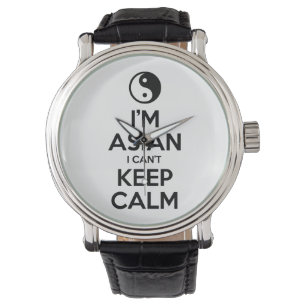 Ich bin Asiat Ich kann nicht ruhig bleiben Armbanduhr