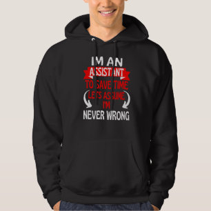 Ich bin Assistentin, um die Zeit Retten. Nehmen wi Hoodie