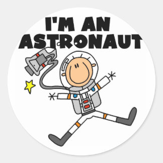 Ich bin Astronautin und Geschenke Runder Aufkleber