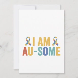 Ich bin Au-Some Autismus Lustiges Autistisches Bew Einladung