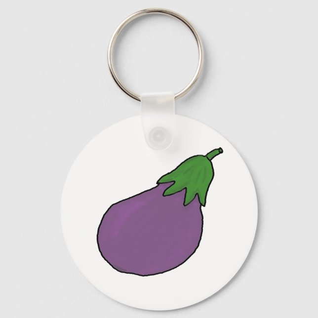 Ich bin Aubergine Schlüsselanhänger (Vorderseite)