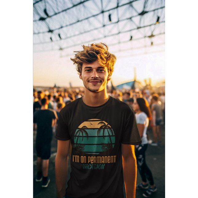 Ich bin auf Dauerurlaub Retro Vacation Vibes T-Shirt (Von Creator hochgeladen)