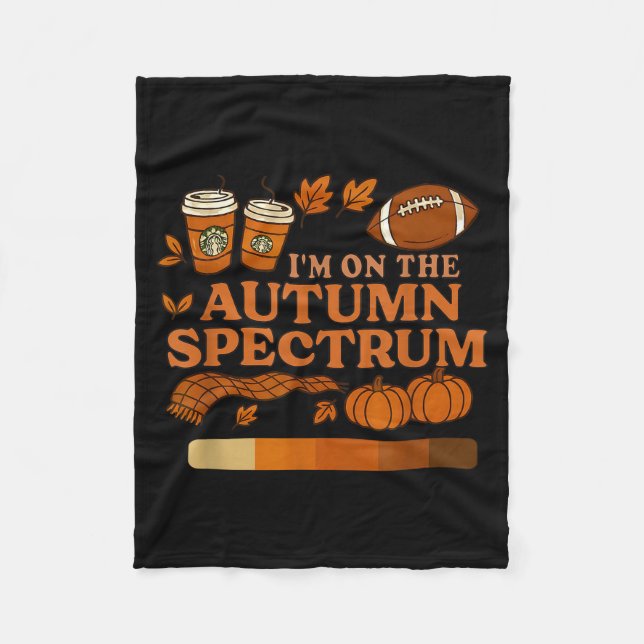 Ich bin auf dem Herbstspektrum-Halloween  Fleecedecke (Vorderseite)