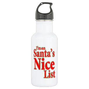 Ich bin auf der Liste des Weihnachtsmannes Trinkflasche