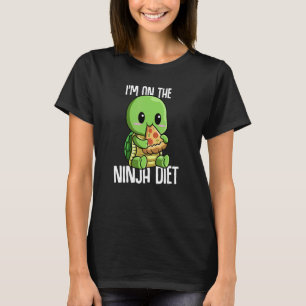 Ich bin auf der Ninja Diät Turtle essen Pizza Geek T-Shirt