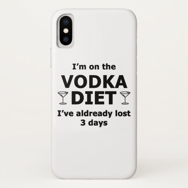 Ich bin auf der Vodka-Diät Case-Mate iPhone Hülle (Rückseite)