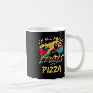 Ich bin auf Ebenen und Pizza Funny Gamer Food Hu Kaffeetasse