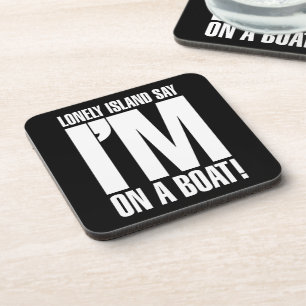 Ich bin auf einem Boot Getränkeuntersetzer