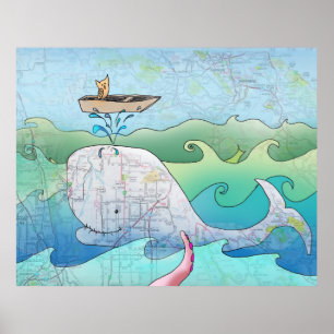 Ich bin auf einem Boot Poster