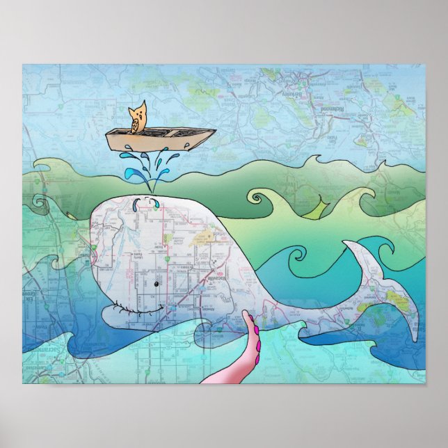 Ich bin auf einem Boot Poster (Vorne)