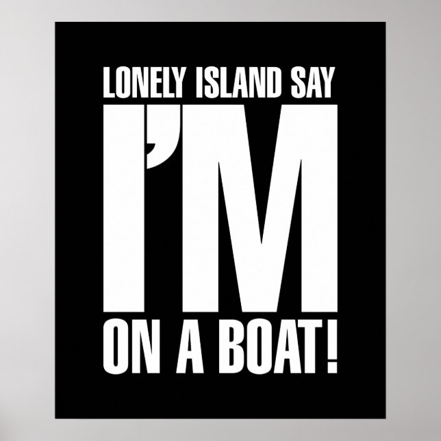 Ich bin auf einem Boot Poster (Vorne)