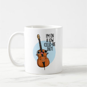 Ich bin auf einem Low Cello Diet Funny Cello Pun Kaffeetasse