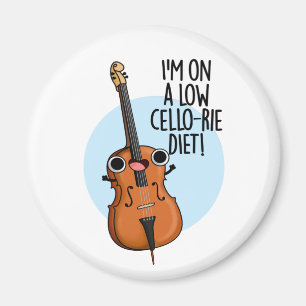 Ich bin auf einem Low Cello Diet Funny Cello Pun Magnet