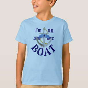 Ich bin auf einer Bootsfahrt mit lustigen Jungs T-Shirt