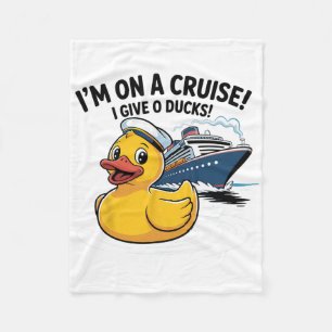 Ich bin auf einer Kreuzfahrt, ich gebe 0 Enten T-S Fleecedecke