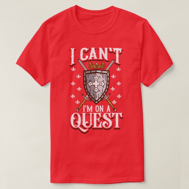Ich bin auf einer Nebenquest Live Action Rollenspi T-Shirt (Design vorne)