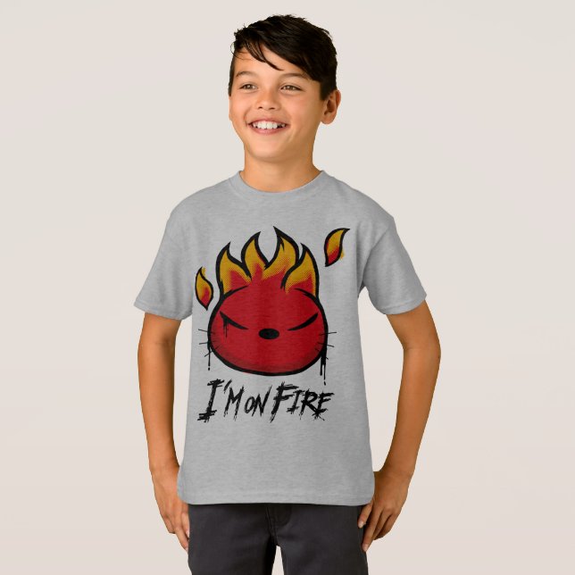 Ich bin auf Feuer. Für die die Liebebasketball T-Shirt (Vorne ganz)