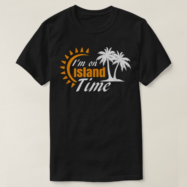 Ich bin auf Island Time Ocean Water Lazy  T-Shirt (Design vorne)
