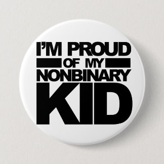 "Ich bin auf mein Nonbinary Kind" Button stolz