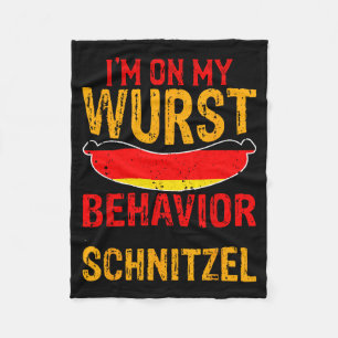 Ich bin auf meinem Wurst-Verhalten, ist mir doch e Fleecedecke