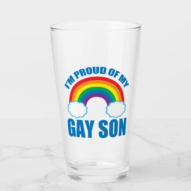 Ich bin auf meinen homosexuellen Sohn stolz Glas (Vorderseite)