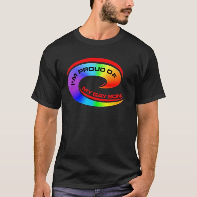 Ich bin auf meinen homosexuellen Sohn stolz T-Shirt (Vorderseite)
