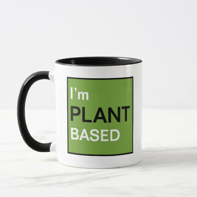 Ich bin auf Pflanze basierende Vegane oder vegetar Tasse (Links)