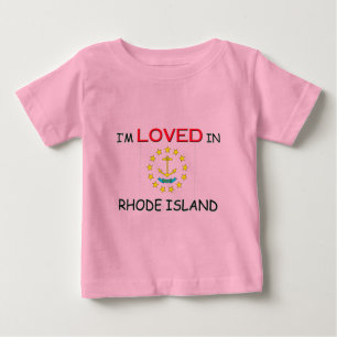 Ich bin auf RHODE Island geliebt Baby T-shirt