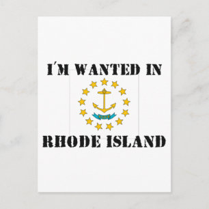 Ich bin auf Rhode Island Gewollt Postkarte