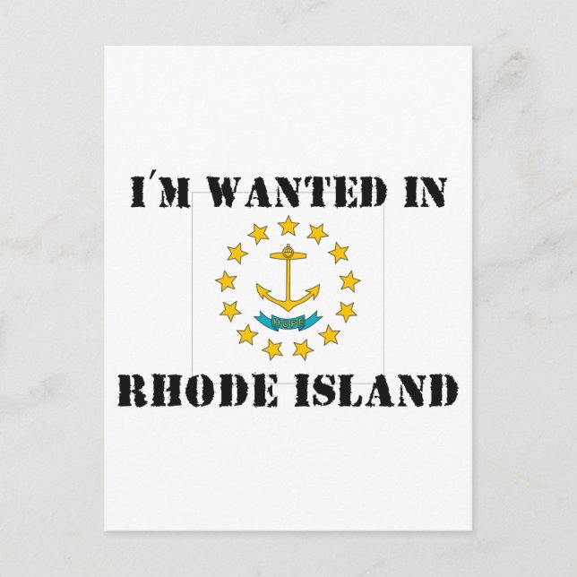 Ich bin auf Rhode Island Gewollt Postkarte (Vorderseite)