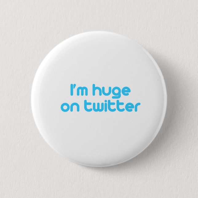 Ich bin auf Twitter enorm Button (Vorderseite)