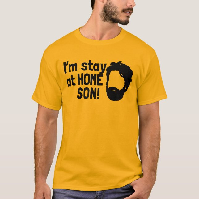 Ich bin auf Zuhause bleibe T-Shirt (Vorderseite)