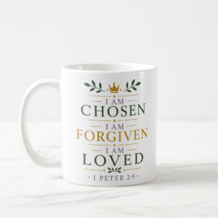Ich bin auserwählt, vergeben, geliebt Biblische Er Kaffeetasse