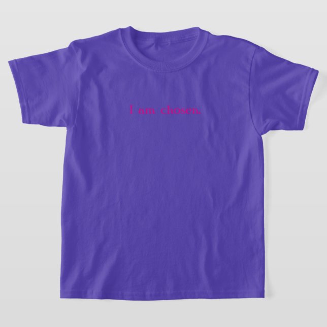 Ich bin ausgewählt Girls Basic T - Shirt (Ablage )