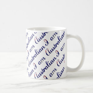 Ich bin australisches Country Pride Typografy Patt Kaffeetasse