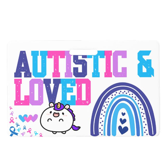 Ich bin Autist Name ID Abzeichen - Autismusalarm-A Ausweis (I am Autistic Name id Badge - Autism Alert Badge)