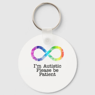 Ich bin Autistin, bitte geduldig sein - Aquarell Schlüsselanhänger