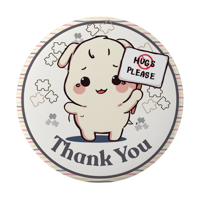Ich bin autistisch Keine Umarmungen bitte Pin Butt Button (I'm autistic No Hugs please pin Button badge)