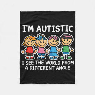 Ich bin autistisch, sehe die Weltkriege gegen Auti Fleecedecke