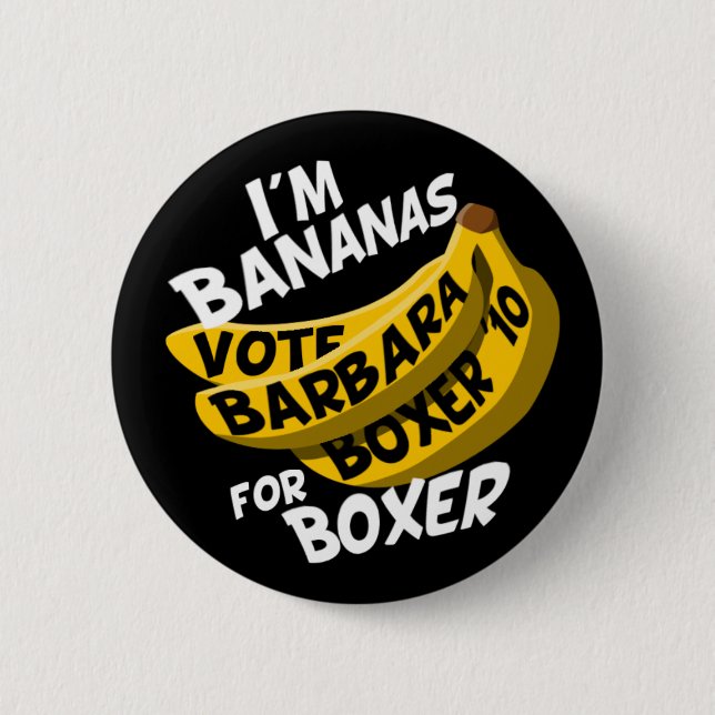 Ich bin Bananen für Boxer-Knopf Button (Vorderseite)