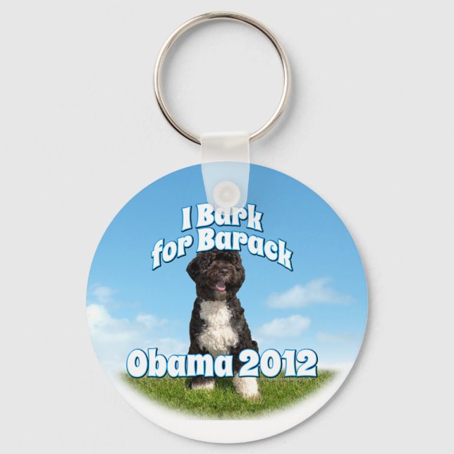 Ich bin Barack, aber der erste Hund Obama Schlüsselanhänger (Vorderseite)