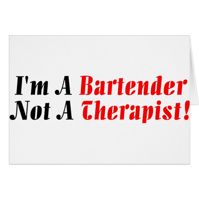 Ich bin Barkeeper (Vorderseite (Horizontal))