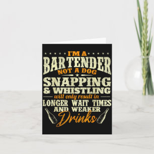 Ich bin Barkeeper, kein Hund - Tapster Bartending Karte