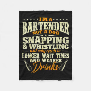 Ich bin Barkeeper, nicht Hund - Tapster Barkeeper  Fleecedecke
